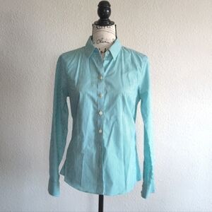 Banana Republic Non Iron Button Down Collared Shirt Size 6 Like New